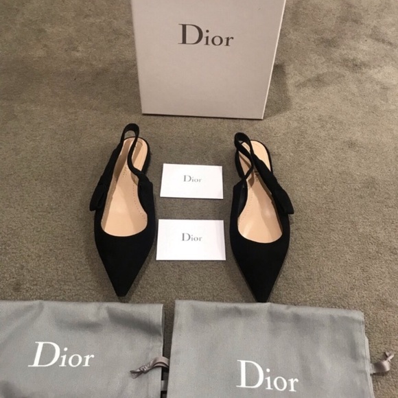 NIB Christian Dior Sweet D sling back flats - Picture 3 of 9